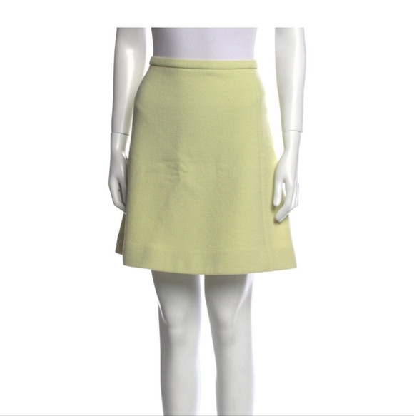 Chloe Dresses & Skirts - Chloe Wool Aline Pistaschio Green Mini Skirt